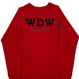 Disney Long Sleeve T-Shirt - Large Red Cotton