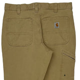 Carhartt Carpenter Trousers - 32W 28L Khaki Cotton