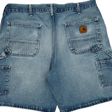 Carhartt Double Knee Carpenter Shorts - 38W 10L Light Wash Cotton