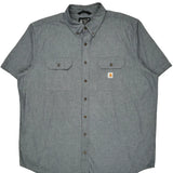 Carhartt Short Sleeve Shirt - 2XL Gray Cotton