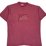 Up North Oneita Single Stitch T-Shirt - XL Red Cotton
