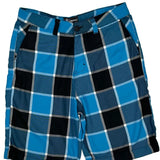 Rumors Checked Shorts - 32W 10L Blue Polyester