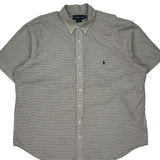 Ralph Lauren Checked Short Sleeve Shirt - 2XL Black Cotton