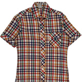 Alfie California Checked Short Sleeve Shirt - Medium Multicoloured Cotton Blend