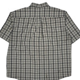 Dickies Checked Short Sleeve Shirt - 2XL Gray Cotton
