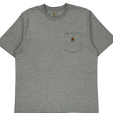 Carhartt T-Shirt - Large Grey Cotton