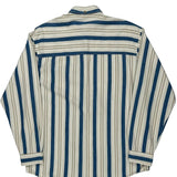 New River Striped Shirt - Large Beige Cotton