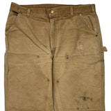 Carhartt Double Knee Carpenter Trousers - 37W 30L Beige Cotton