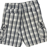 Lee Checked Cargo Shorts - 36W 10L Blue Cotton