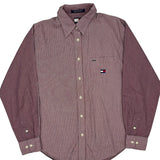 Age 12 Tommy Hilfiger Shirt - Large Red Cotton