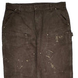 Carhartt Double Knee Carpenter Trousers - 38W 31L Brown Cotton