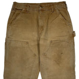 Carhartt Double Knee Carpenter Pants - 30W 31L Brown Cotton