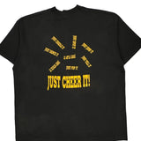 Cheerleader Fruit Of The Loom Single Stitch T-Shirt - 2XL Black Cotton Blend