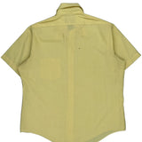 Manstyle Short Sleeve Shirt - Large Yellow Polyester Blend