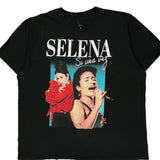 Selena Unbranded Band T-Shirt - 2XL Black Cotton