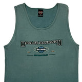 Belleville, Il Harley Davidson Graphic Tank Top - Medium Green Cotton