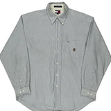 Tommy Hilfiger Striped Shirt - Large Blue Cotton