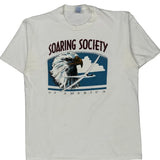 Soaring Society Of America Jerzees Graphic T-Shirt - XL White Cotton