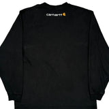 Vintage Carhartt Spellout Long Sleeve T-Shirt - Large Black Cotton