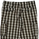 Levis Checked Cargo Shorts - 36W 10L Black & White Cotton