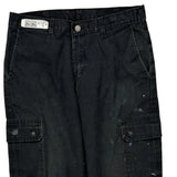 Dickies Cargo Trousers - 32W 30L Black Cotton