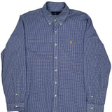 Ralph Lauren Checked Shirt - Large Blue Cotton
