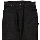 Dickies Double Knee Carpenter Trousers - 32W 30L Black Cotton