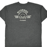 Riverside Harley Davidson Graphic T-Shirt - 2XL Gray Cotton Blend