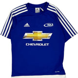 Age 11-12 Chevrolet Adidas Football Shirt - Medium Blue Polyester
