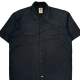 Dickies Short Sleeve Shirt - XL Black Cotton Blend
