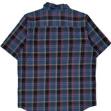 Quiksilver Checked Short Sleeve Shirt - XL Blue Cotton