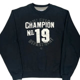 Champion Graphic Sweatshirt - Large Black Cotton