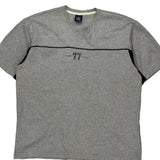 77 Tommy Jeans V-Neck T-Shirt - Medium Grey Cotton