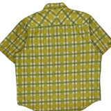 Timberland Checked Short Sleeve Shirt - XL Green Cotton