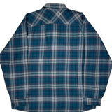 Patagonia Checked Flannel Shirt - Large Gray Cotton