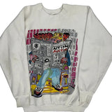 Made In USA Fruit Of The Loom Graphic Sweatshirt - XL White Cotton Blend