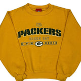 Green Bay Packers, Age 10-12 Nfl Football Sweatshirt - Medium Yellow Cotton Blend