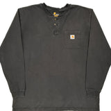 Carhartt Long Sleeve T-Shirt - 2XL Black Cotton