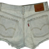 Levis Denim Shorts - 28W UK 8 Light Wash Cotton