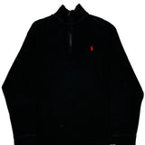 Polo By Ralph Lauren 1/4 Zip - XL Black Cotton
