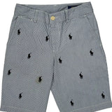 Polo By Ralph Lauren Striped Chino Shorts - Medium White Cotton