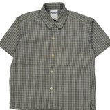 Age 6 Oshkosh Checked Short Sleeve Shirt - Small Grey Cotton
