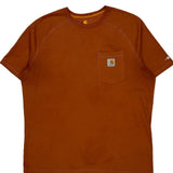 Carhartt T-Shirt - Large Orange Cotton
