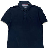 Tommy Hilfiger Polo Shirt - Large Navy Cotton
