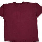 England Screen Stars Single Stitch T-Shirt - XL Burgundy Cotton