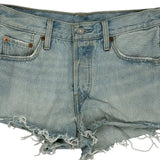 Levis Denim Shorts - 28W UK 8 Light Wash Cotton