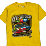 Kyle Busch Nascar T-Shirt - Small Yellow Cotton