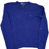 Polo By Ralph Lauren Jumper - Large Blue Cotton