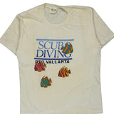 Scuba Diving Deor Single Stitch T-Shirt - XL Cream Cotton