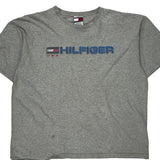 Tommy Hilfiger Spellout T-Shirt - XL Grey Cotton